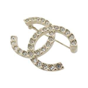 Chanel Brooch Metal Clear And Gold #299572C11B
